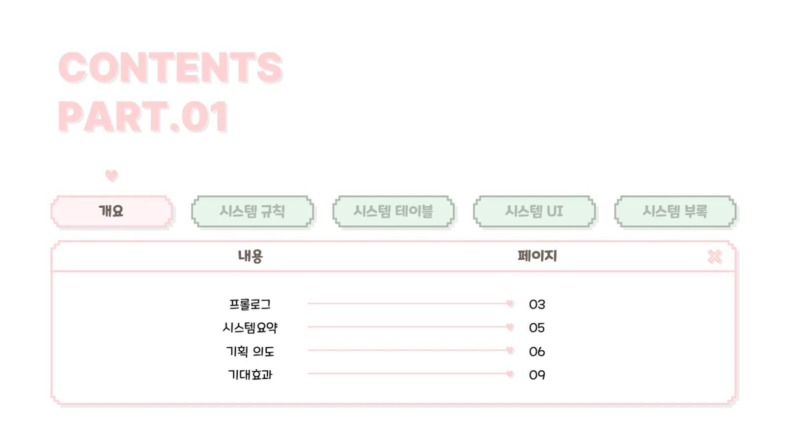 라벨 컬렉션 기획서 개요 목차